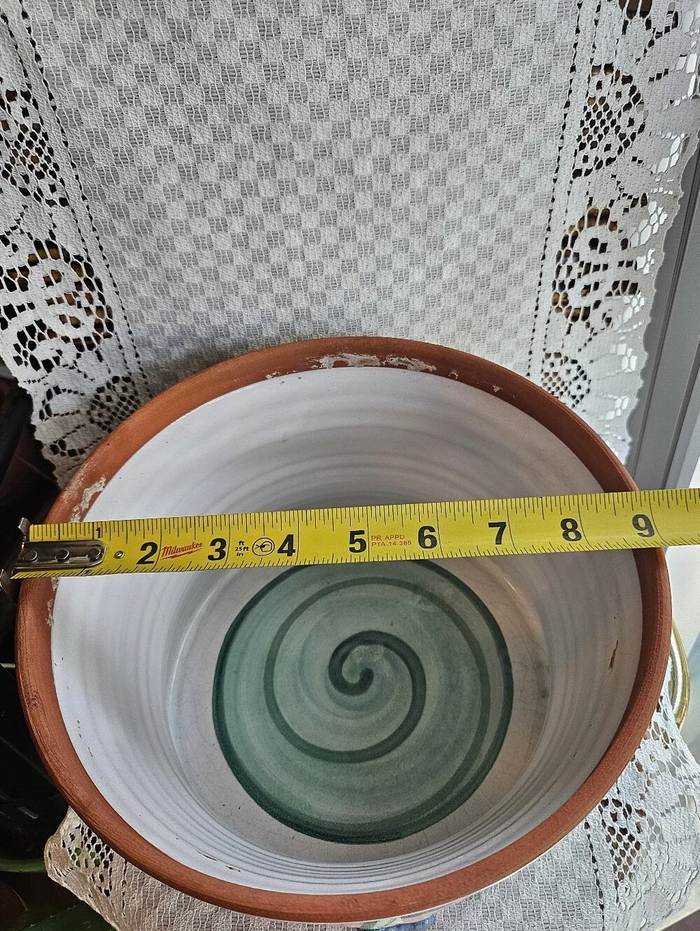 Vintage Ceramic Foral Flower Frog Bowl